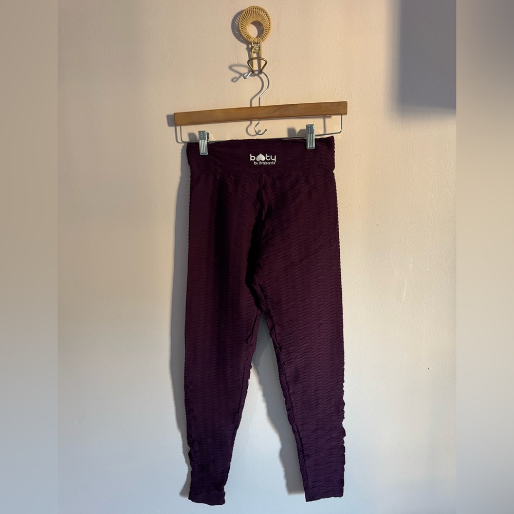 Dark Purple BBB Textured Leggings